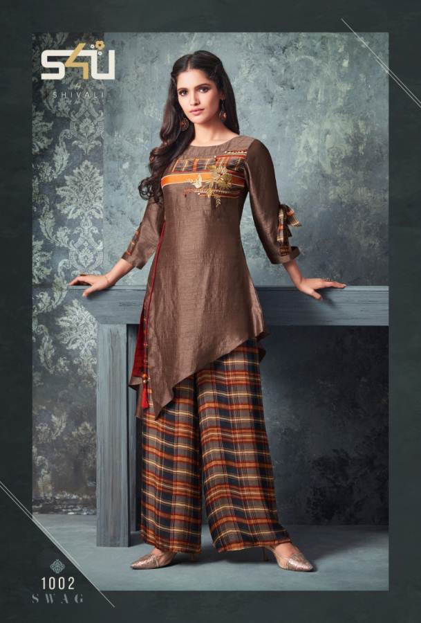 S4U By Swag Vol 3 New Party Wear Kurti With Palazzo Collection S4U By Swag Vol 3 New Party Wear Kurti With Palazzo Collection